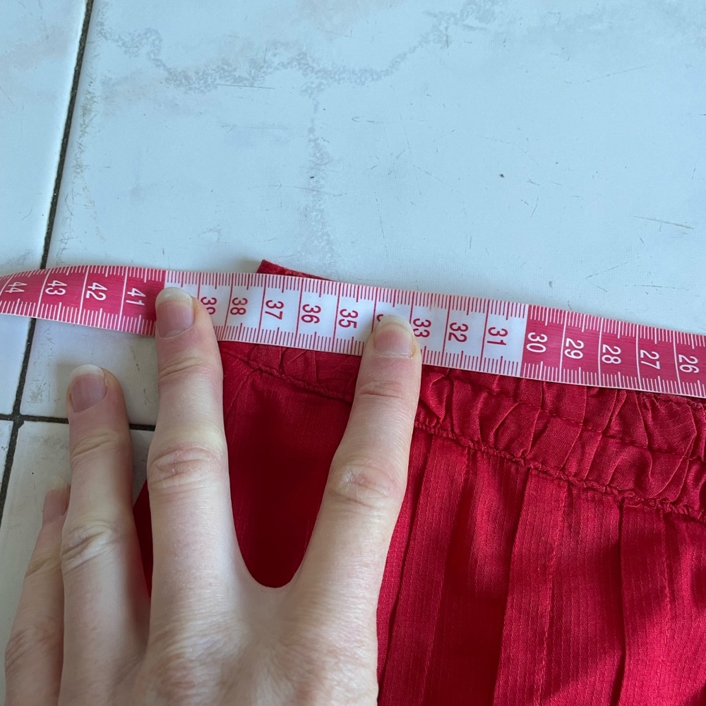 COUNTRY ROAD cotton maxi skirt tassels red, size 8 (fits 8 and 10) like new - Picture 8 of 9